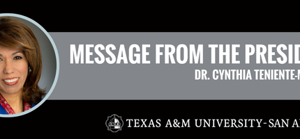 University president encourages civil discourse - The Mesquite Online News - Texas A&M University-San Antonio