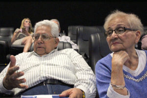 Jaine Ramirez and her husband Abel Ramirez attend the town hall meeting and talk about their concerns with traffic affecting their home area. Photo by Evelyn Vallejo