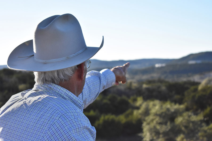 Ralph Madla points to some of the old places on the ranch that he and his brother used to hunt and play as children. Photo by Aaron Perez