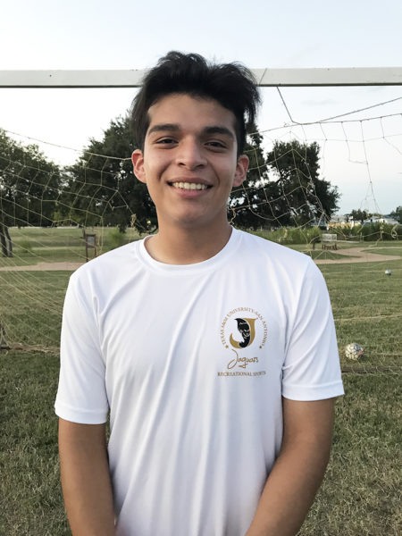 Martin Calderon has many roles in campus he is; treasurer for the soccer team, treasurer of the Coallition and a student worker for Recreational Sports. Photo by Brittany DeNayer 