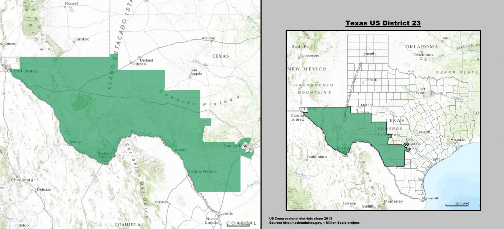 Texas US Congressional District 23 since 2013