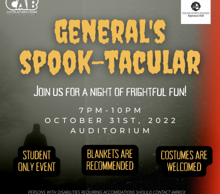 General’s Spook-tacular is set to frighten the night with movie and costume contest - The Mesquite Online News - Texas A&M University-San Antonio