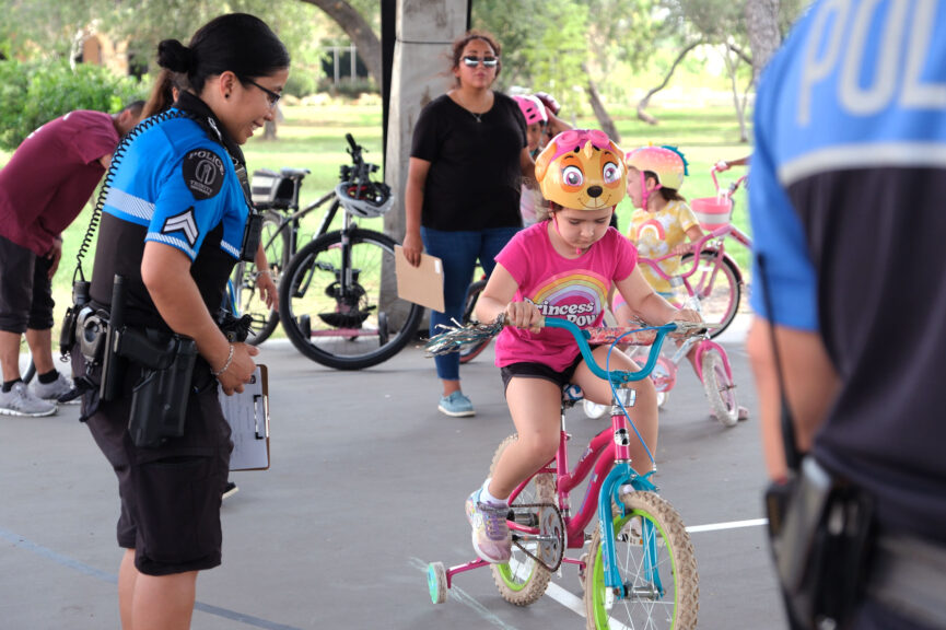 Bike Rodeo lets children wrangle their skills with TAMUSA PD - The Mesquite Online News - Texas A&M University-San Antonio
